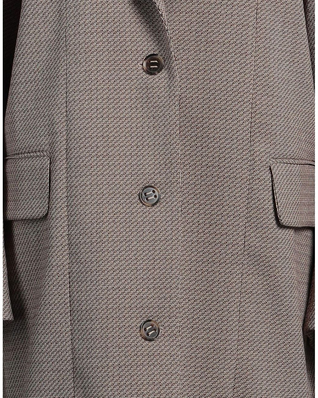 Aeron Gray Polyester-Viscose Tweed Single-Breasted Coat