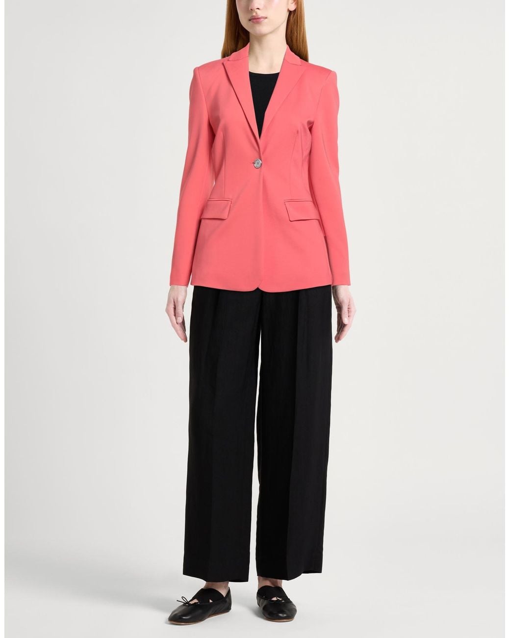 Pinko Pink Coral Blazer Viscose, Nylon, Elastane