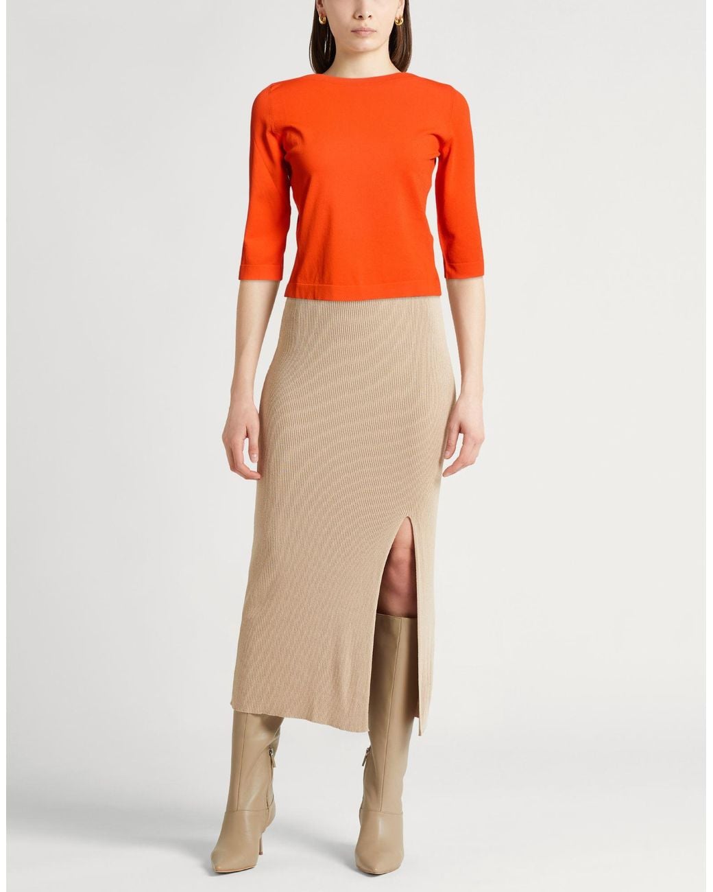Roberto Collina Orange Sweater Viscose, Polyester