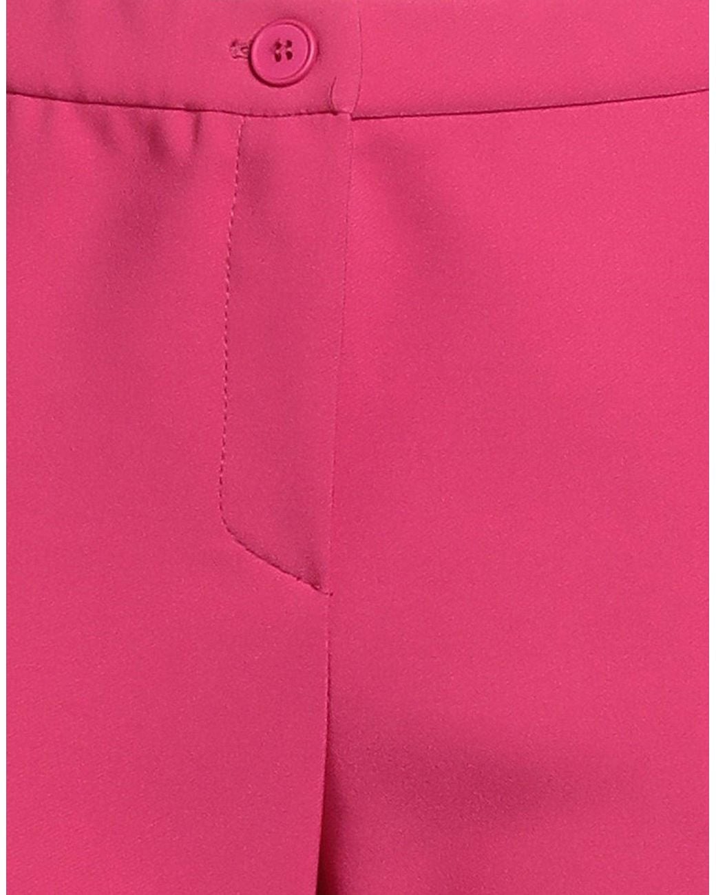 LUCKYLU Milano Pink Fuchsia Pants Polyester, Elastane
