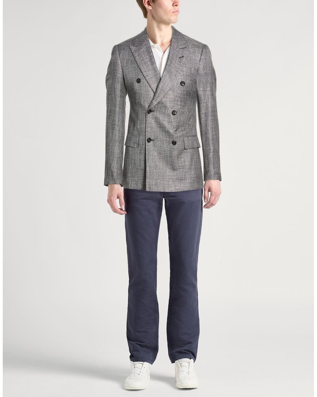 Emporio Armani Gray Blazer Viscose for men