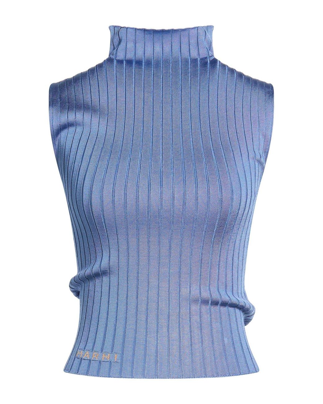Marni Blue Light Turtleneck Viscose, Polyamide, Elastane