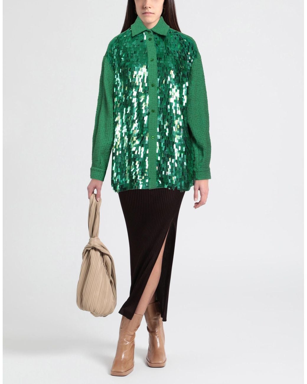 Pinko Green Shirt Cotton, Polyester, Acrylic