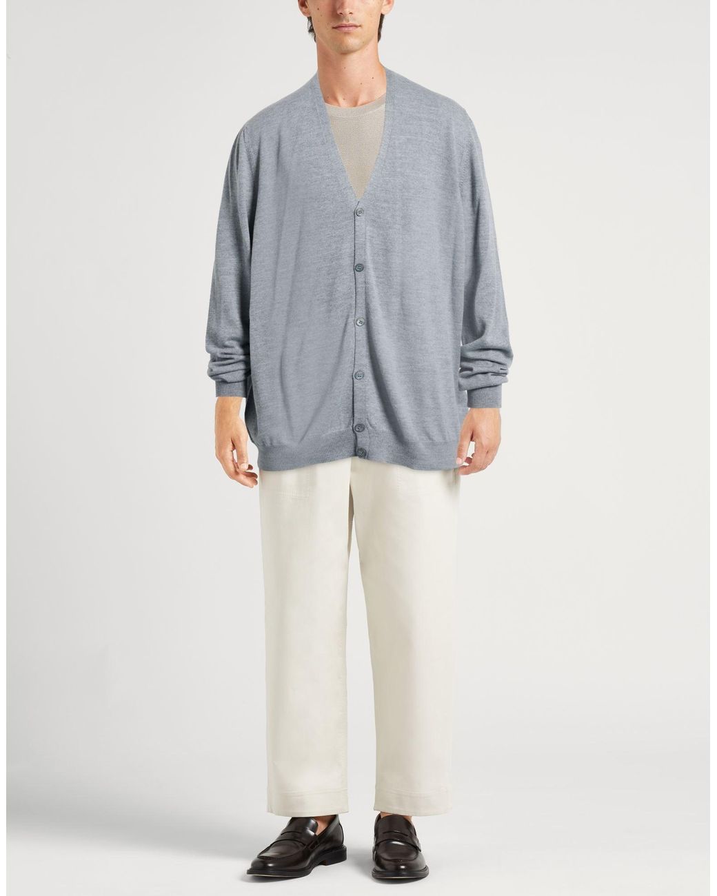 Gran Sasso Gray Cardigan for men