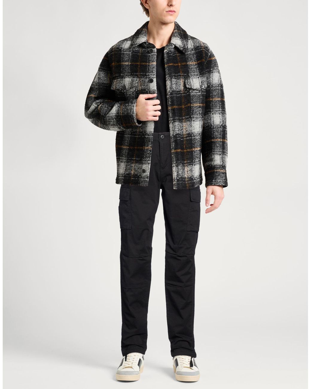 Jack & Jones Black Pants Studio Pants Cotton, Recycled Cotton, Elastane for men