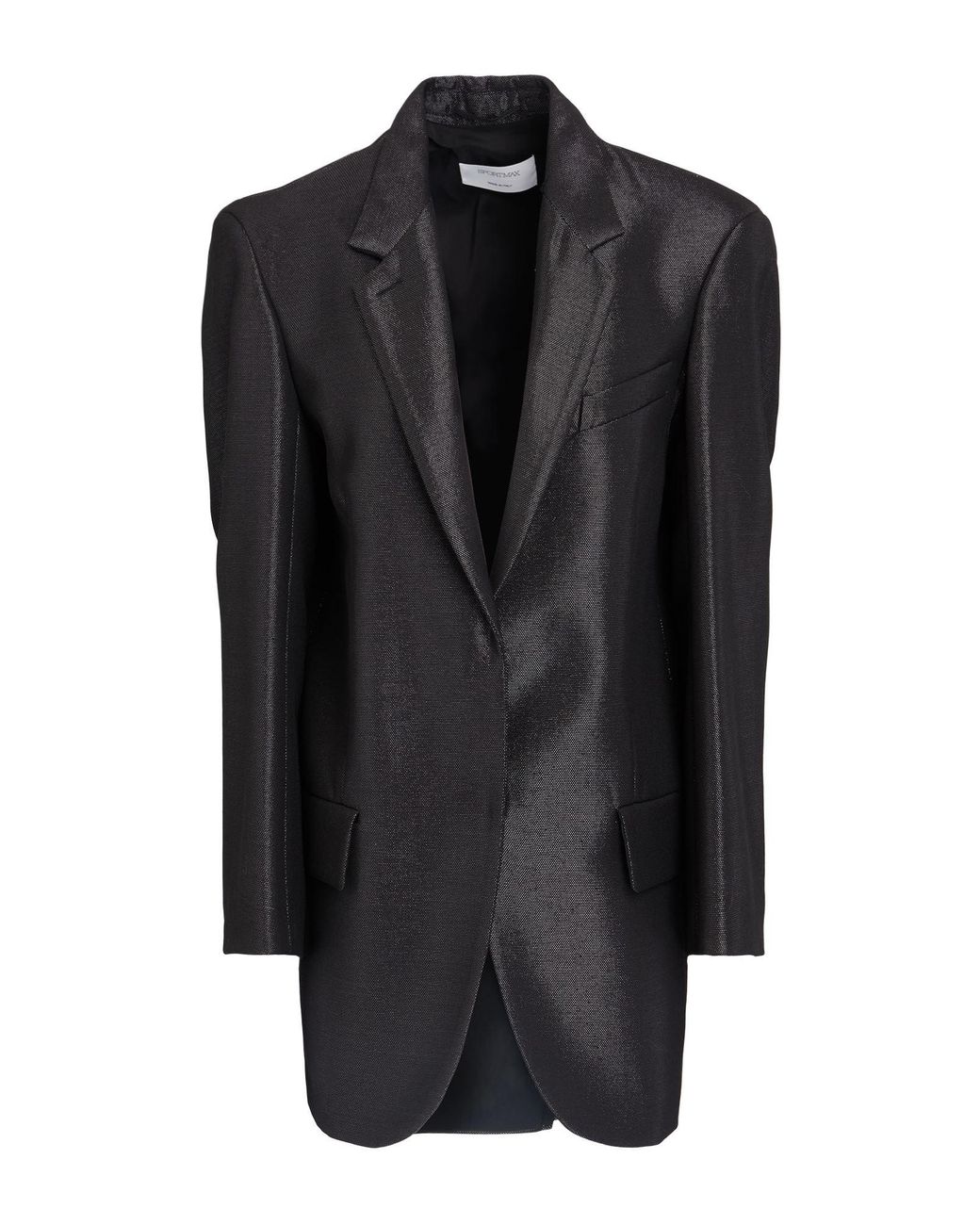 Sportmax Black Blazer Virgin Wool, Viscose, Metallic Fiber