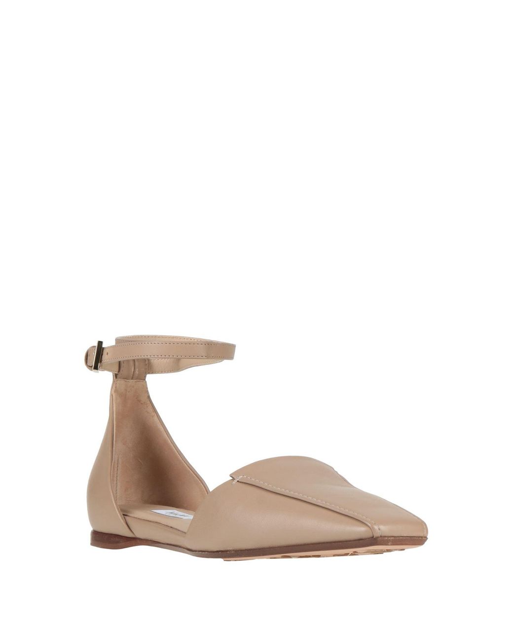 Max Mara Pink Sand Ballet Flats Leather