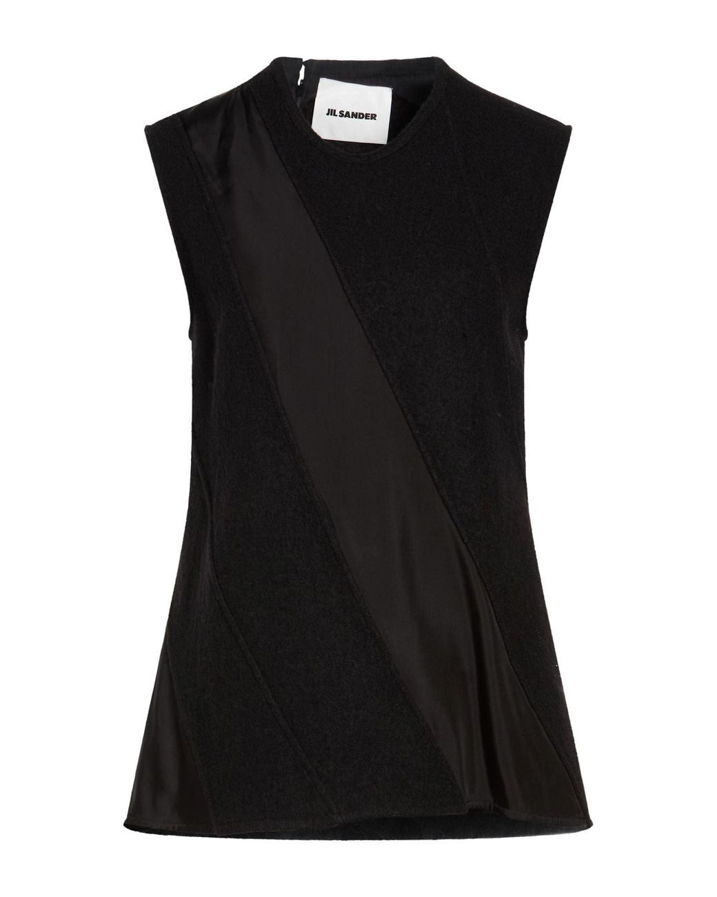Jil Sander Black Top Cotton, Wool, Viscose