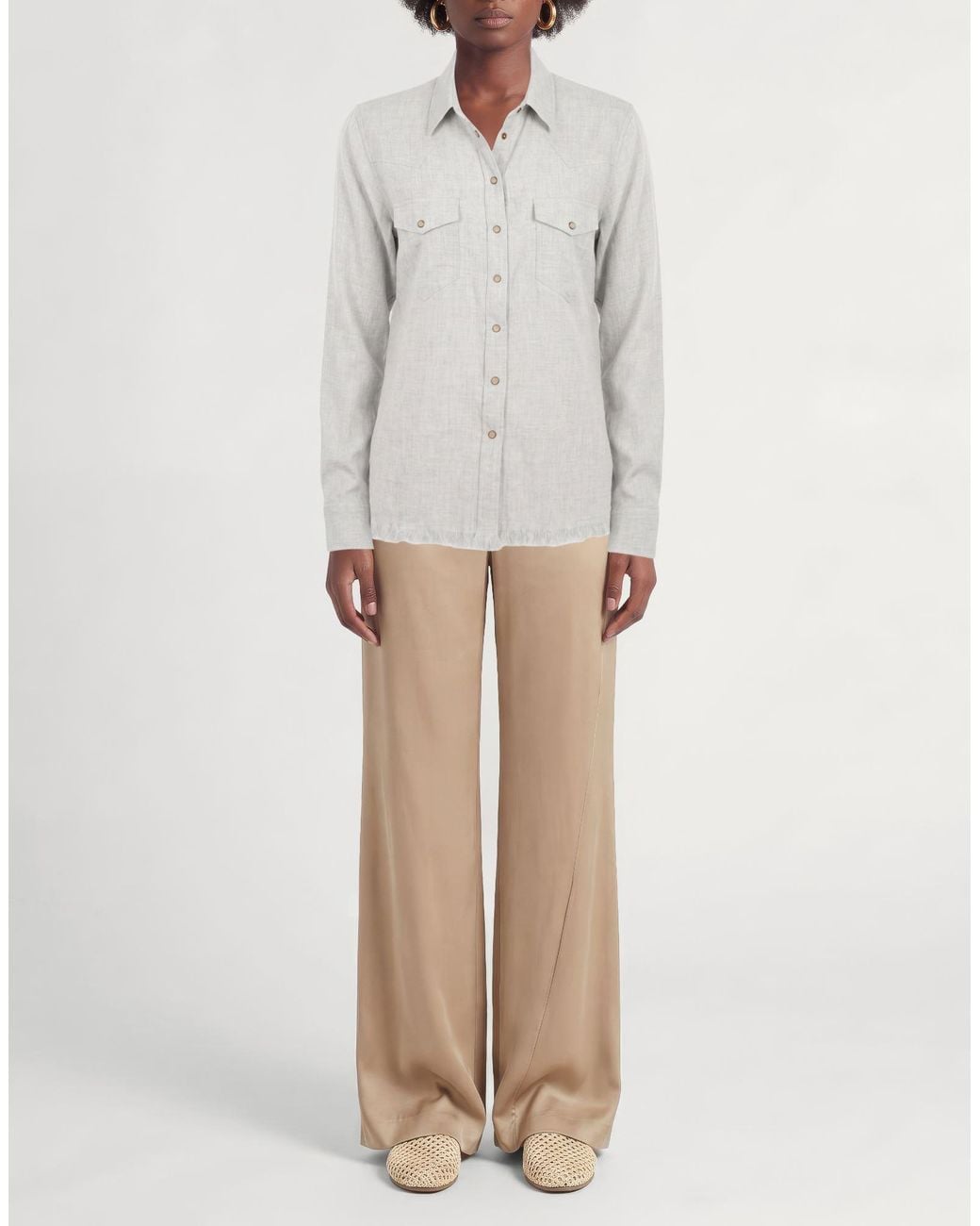 Eleventy Gray Light Shirt Cotton