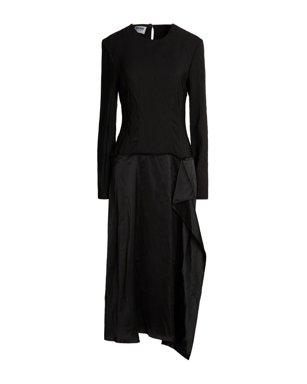 Moschino Black Maxi Dress Polyester, Elastane