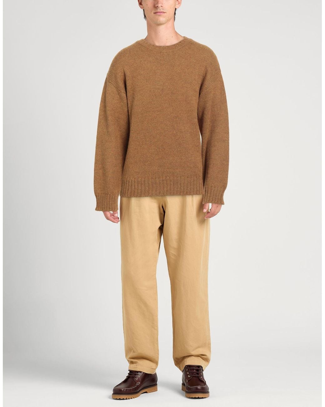 DSquared² Brown Camel Sweater Alpaca Wool for men