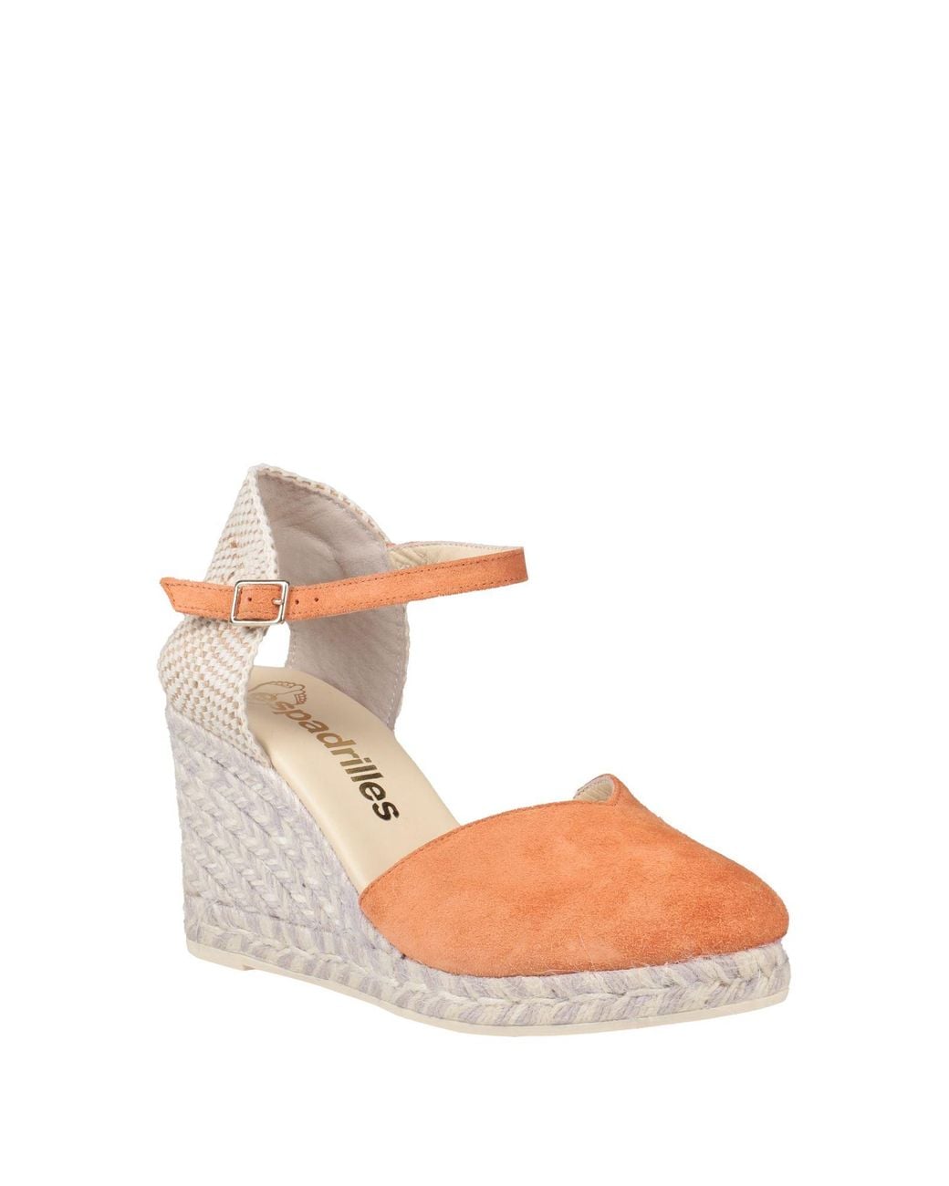 Espadrilles Brown Leather, Textile Fibers