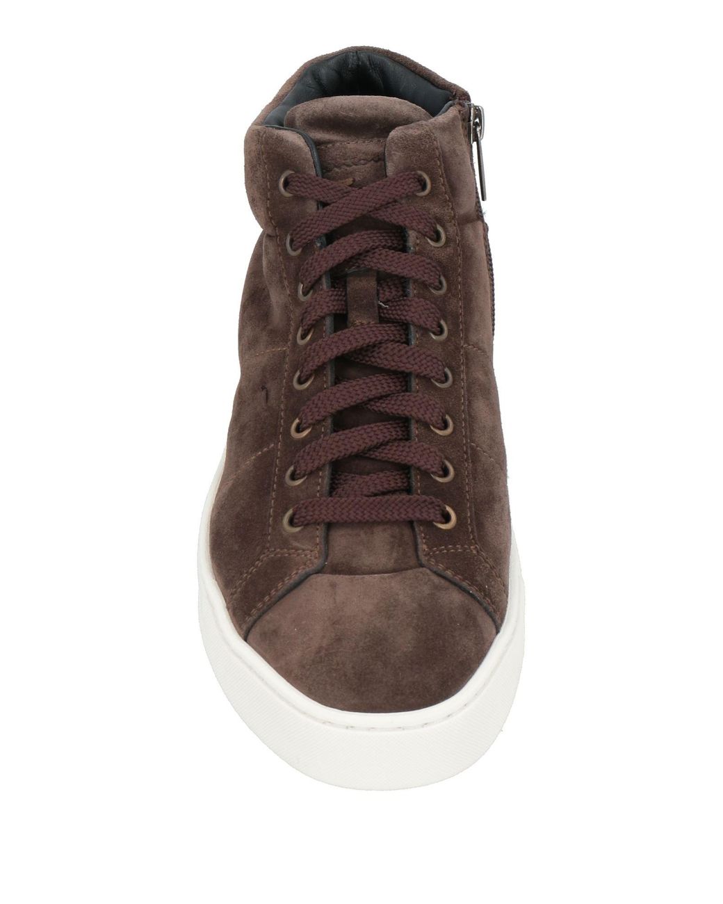 Santoni Sneakers Leather in Brown for Men | Lyst