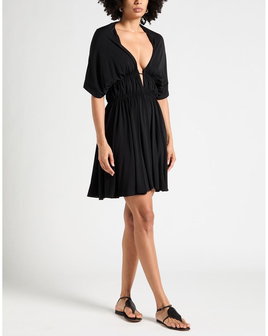Alaïa Black Mini Dress Viscose, Elastane
