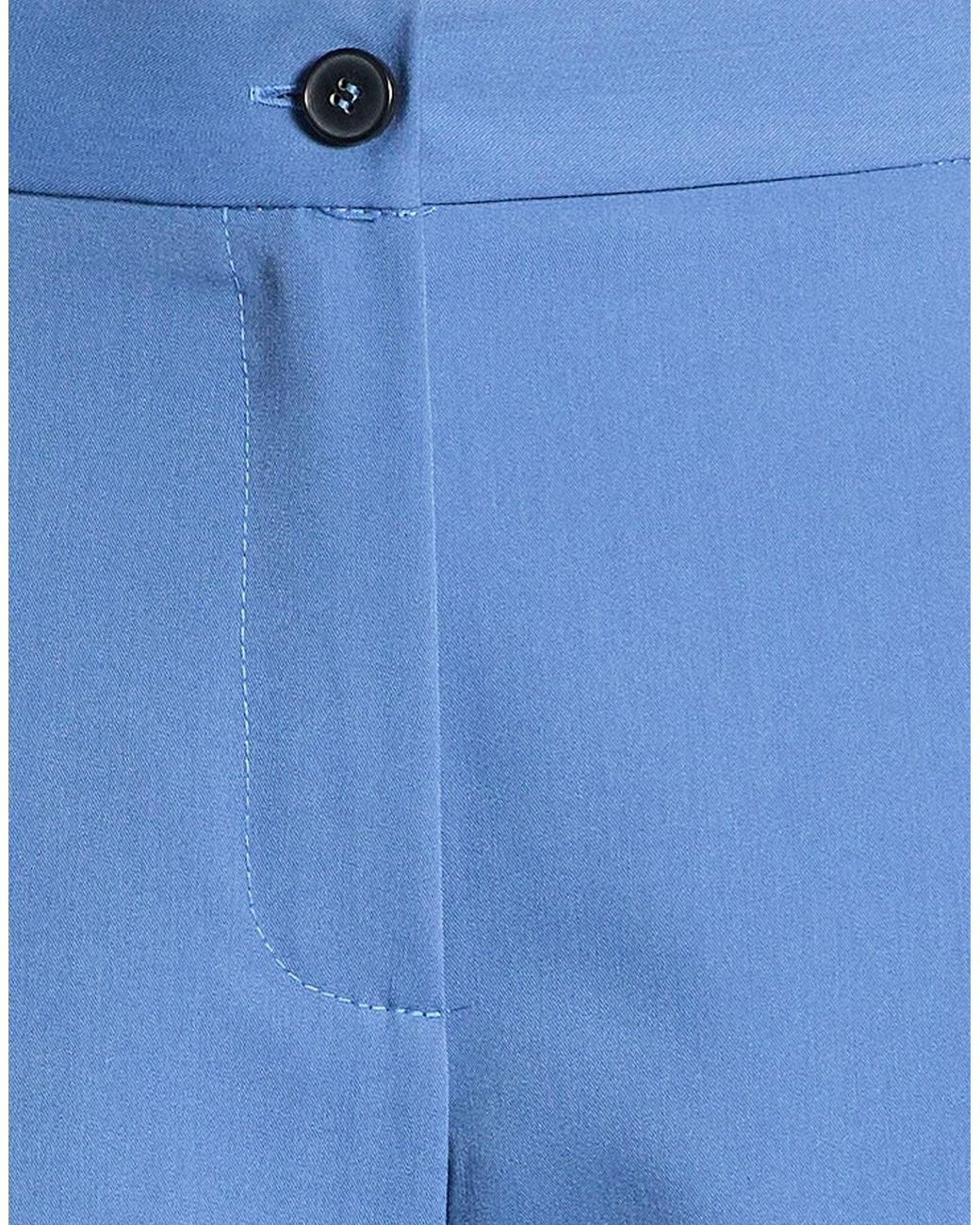 ViCOLO Blue Pants Polyester, Viscose, Elastane