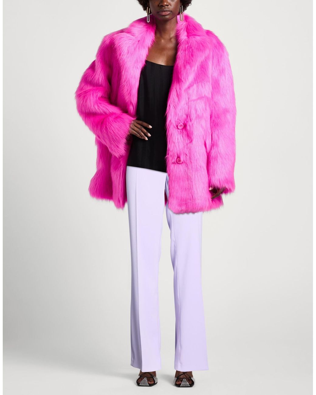 Pinko Purple Lilac Pants Polyester, Elastane