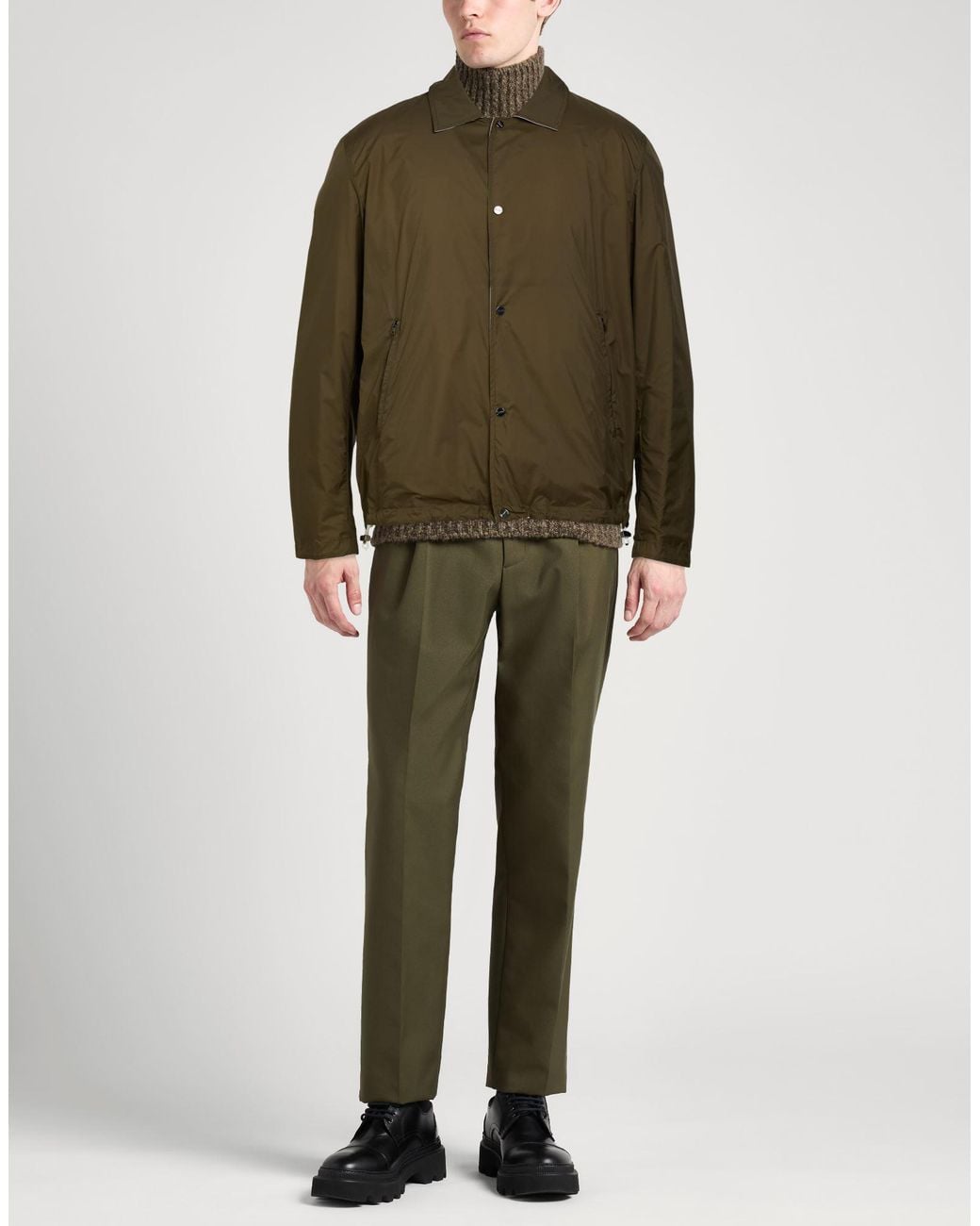 Herno Green Jacket Polyester, Polyamide, Polyurethane for men