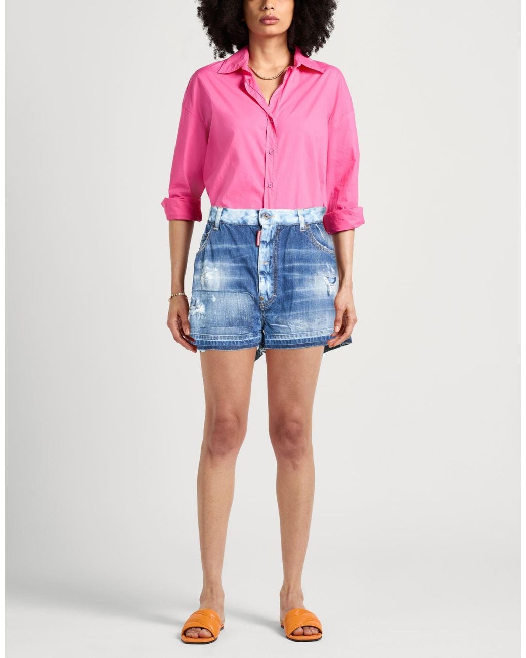 DSquared² Blue Denim Shorts Cotton