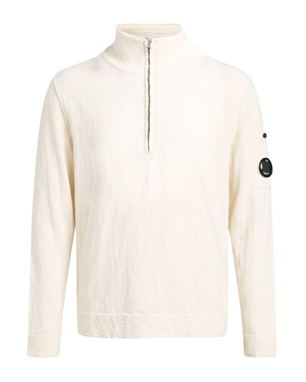 C P Company White Sweater Cotton, Polyamide for men