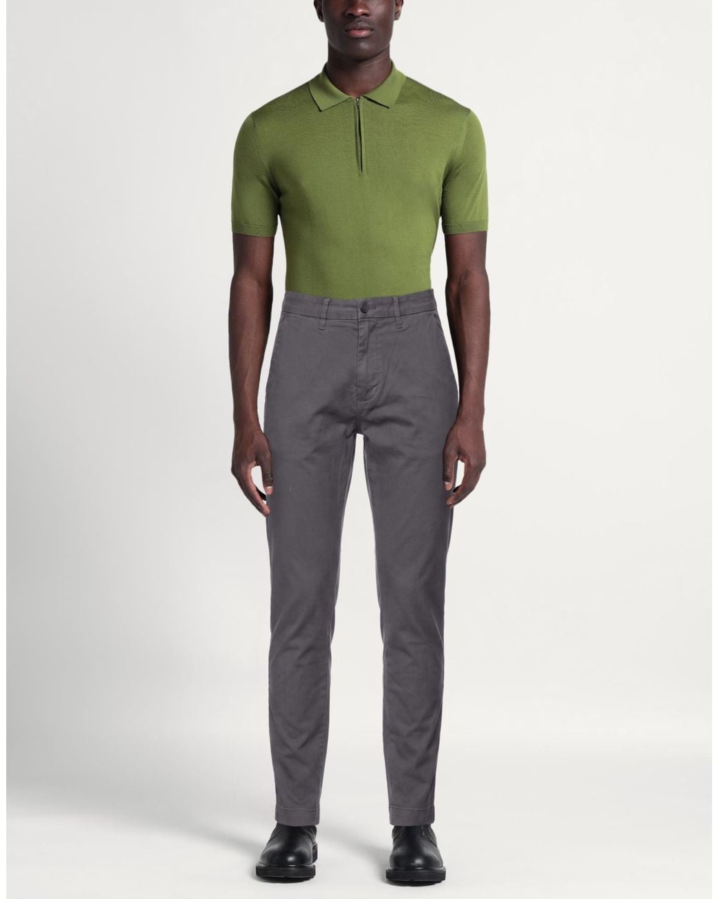 Gazzarrini Gray Pants Cotton, Elastane for men