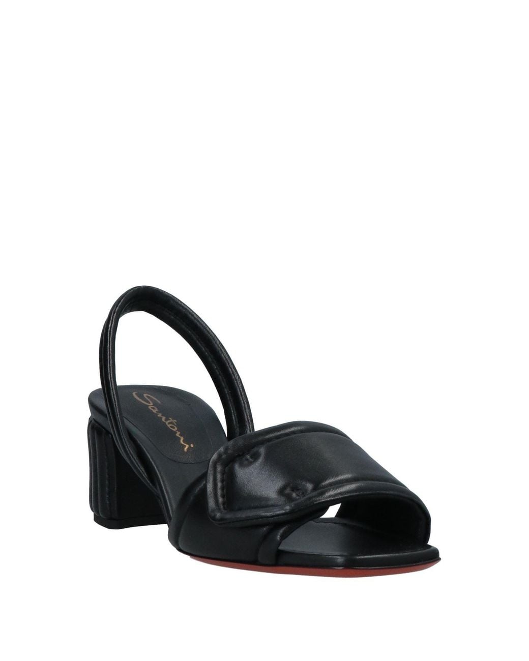 Santoni Black Sandale