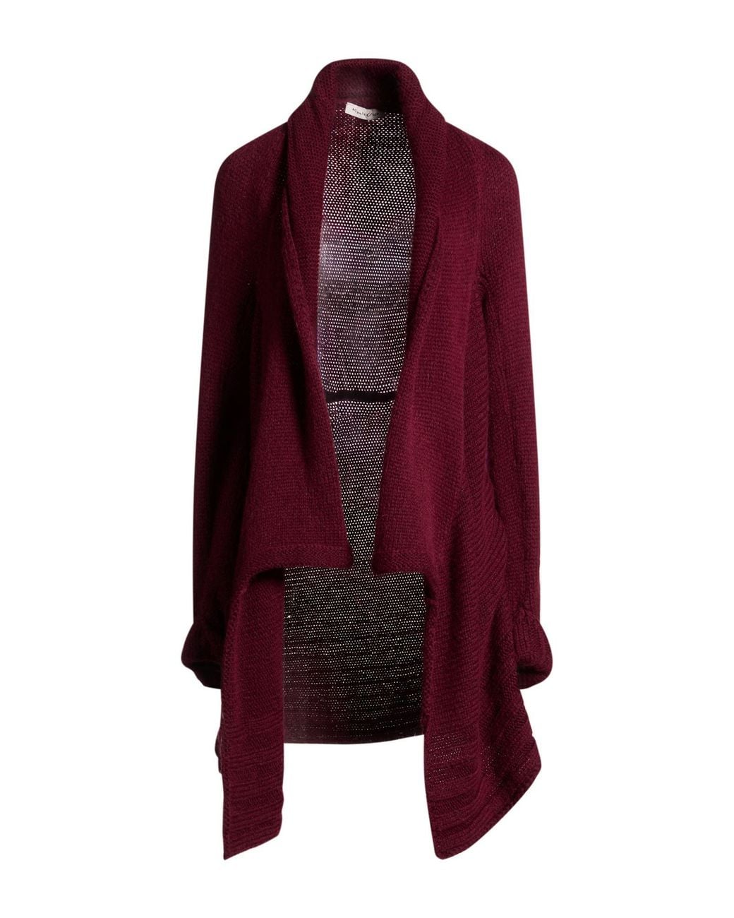 Manila Grace Red Cardigan Alpaca Wool, Wool, Acrylic, Polyamide