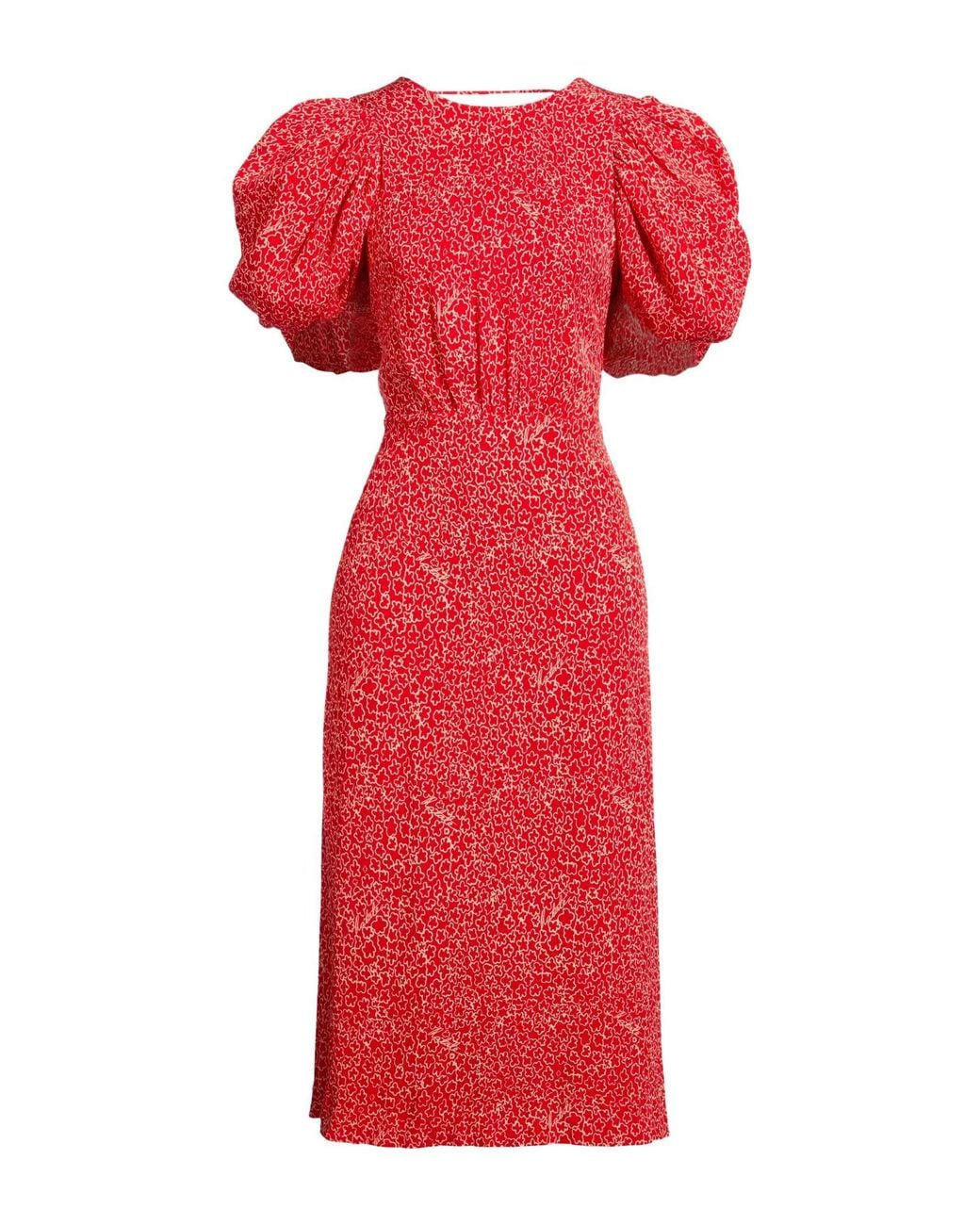 ROTATE BIRGER CHRISTENSEN Red Midi Dress