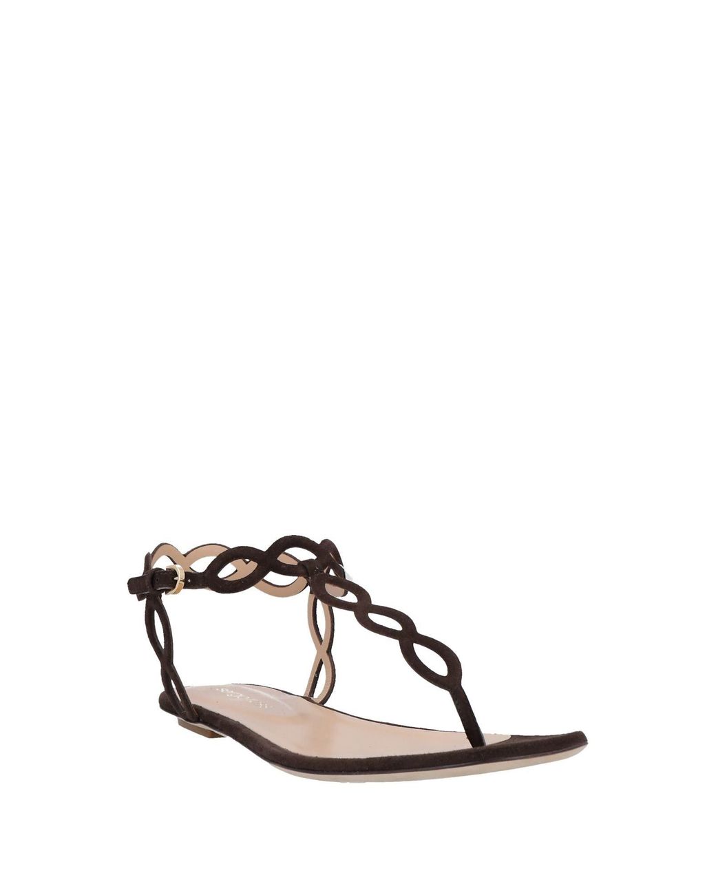 Sergio Rossi Brown Thong Sandal