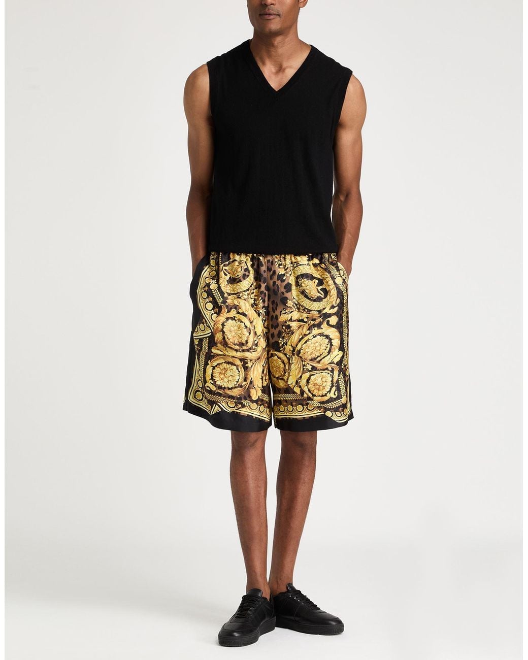 Versace Natural Light Shorts & Bermuda Shorts Silk for men