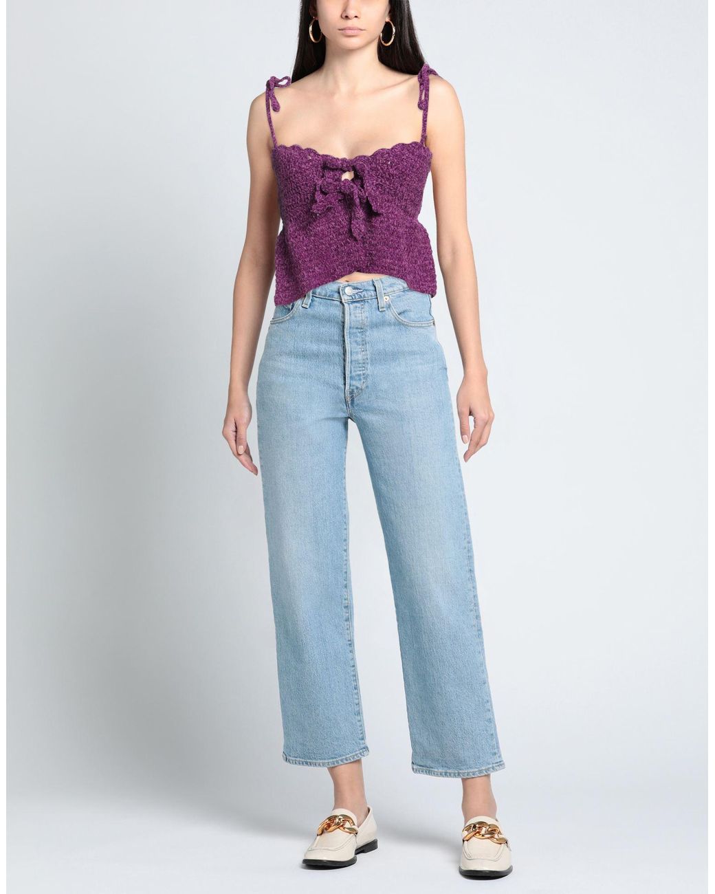 Top Ganni de color Purple
