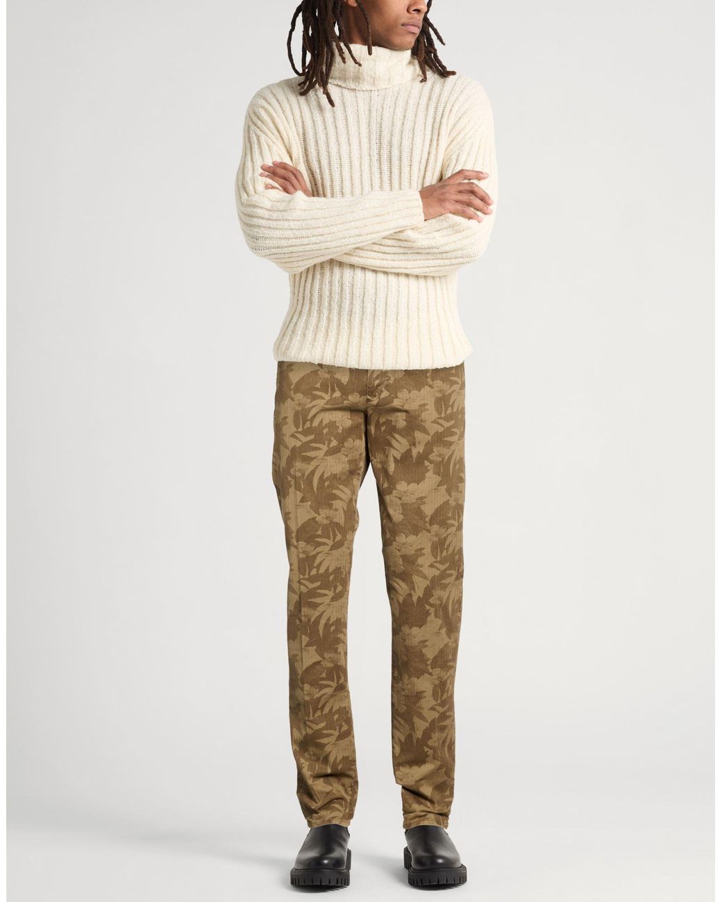 Incotex Natural Military Pants Cotton, Elastane for men