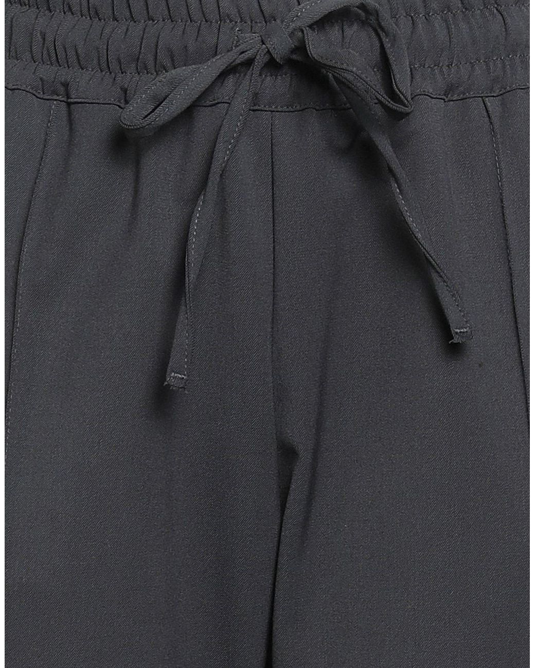 Cruna Gray Charcoal Pants Polyester, Virgin Wool, Elastane