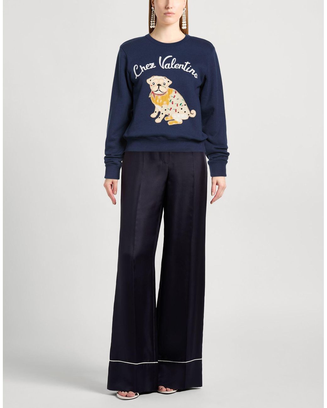 Valentino Garavani Blue Sweatshirt Cotton