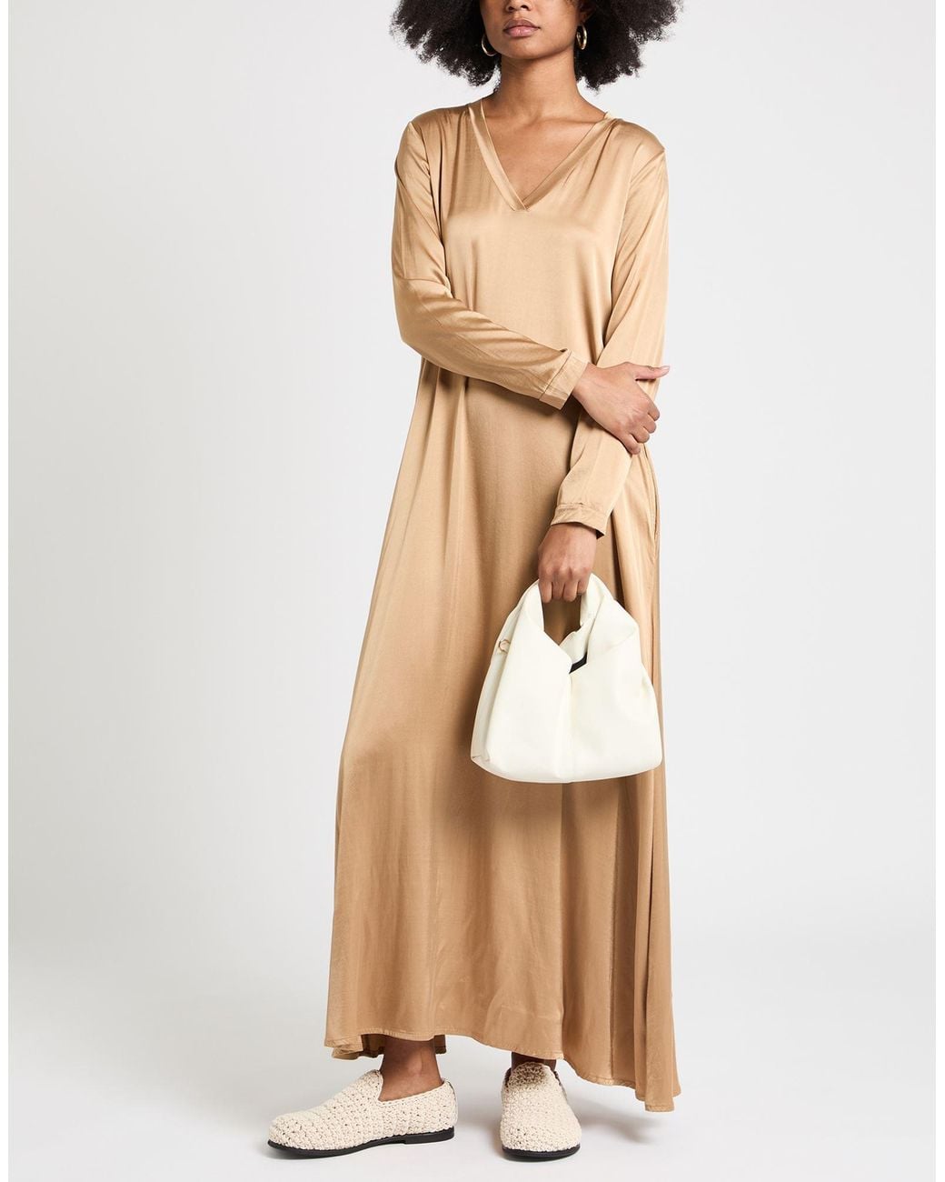 Daniele Fiesoli Natural Maxi Dress Viscose, Elastane