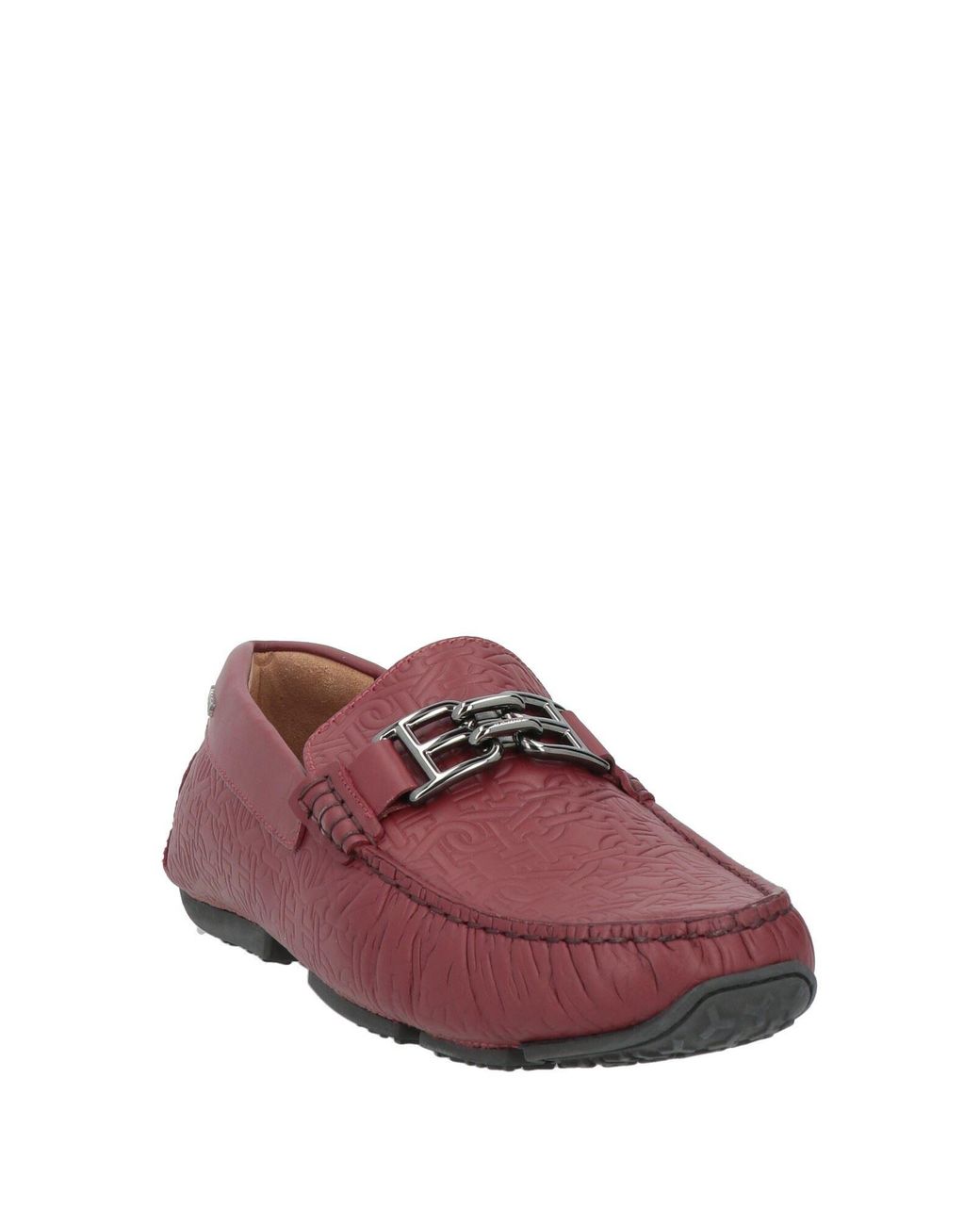 Bally Purple Burgundy Loafers Calfskin for men