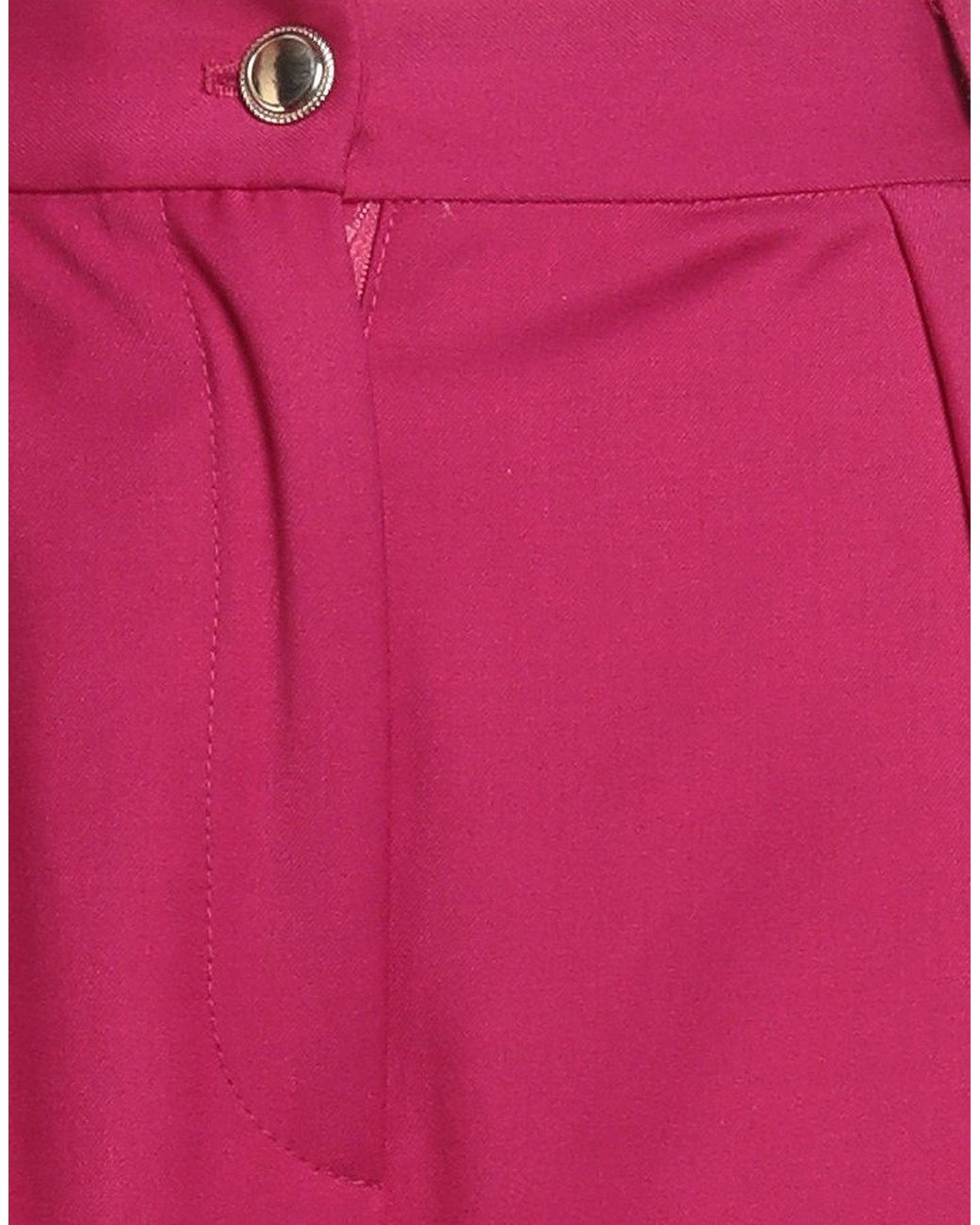 Suoli Red Pants Polyester, Viscose, Elastane