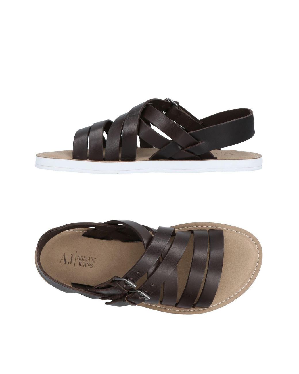 Armani Jeans Sandals in Grey for Men | Lyst UK