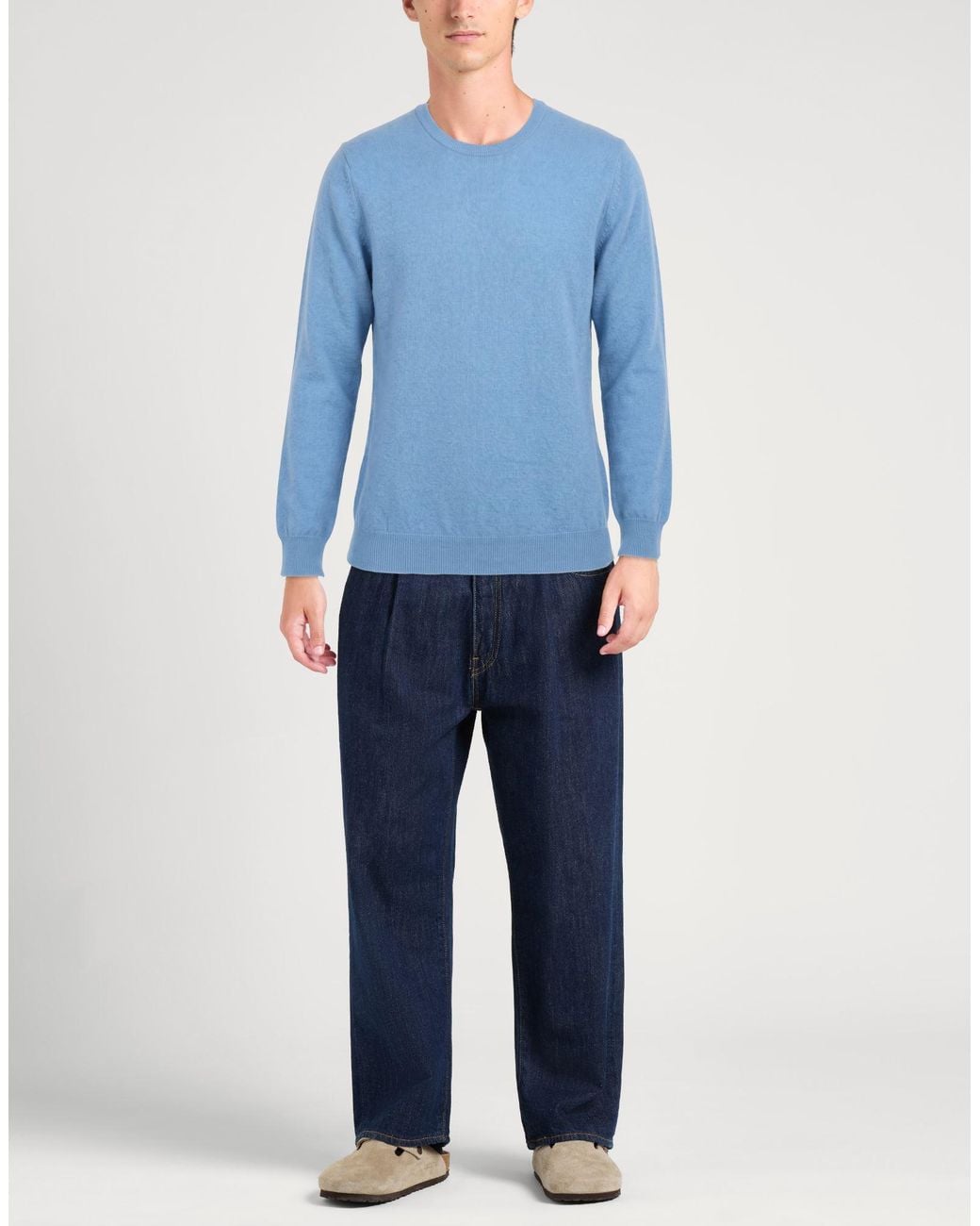 Alpha Studio Blue Sweater Cashmere for men