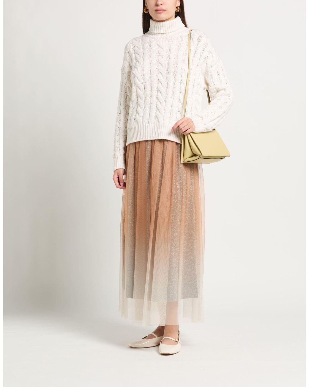 Twinset Brown Maxi Skirt