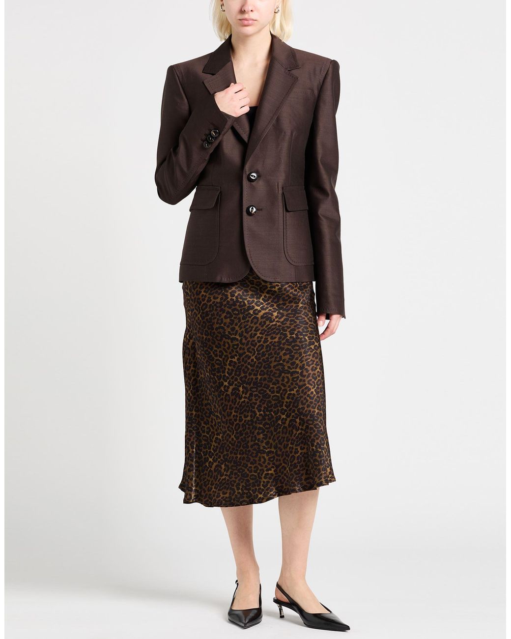 DSquared² Brown Blazer Virgin Wool, Silk