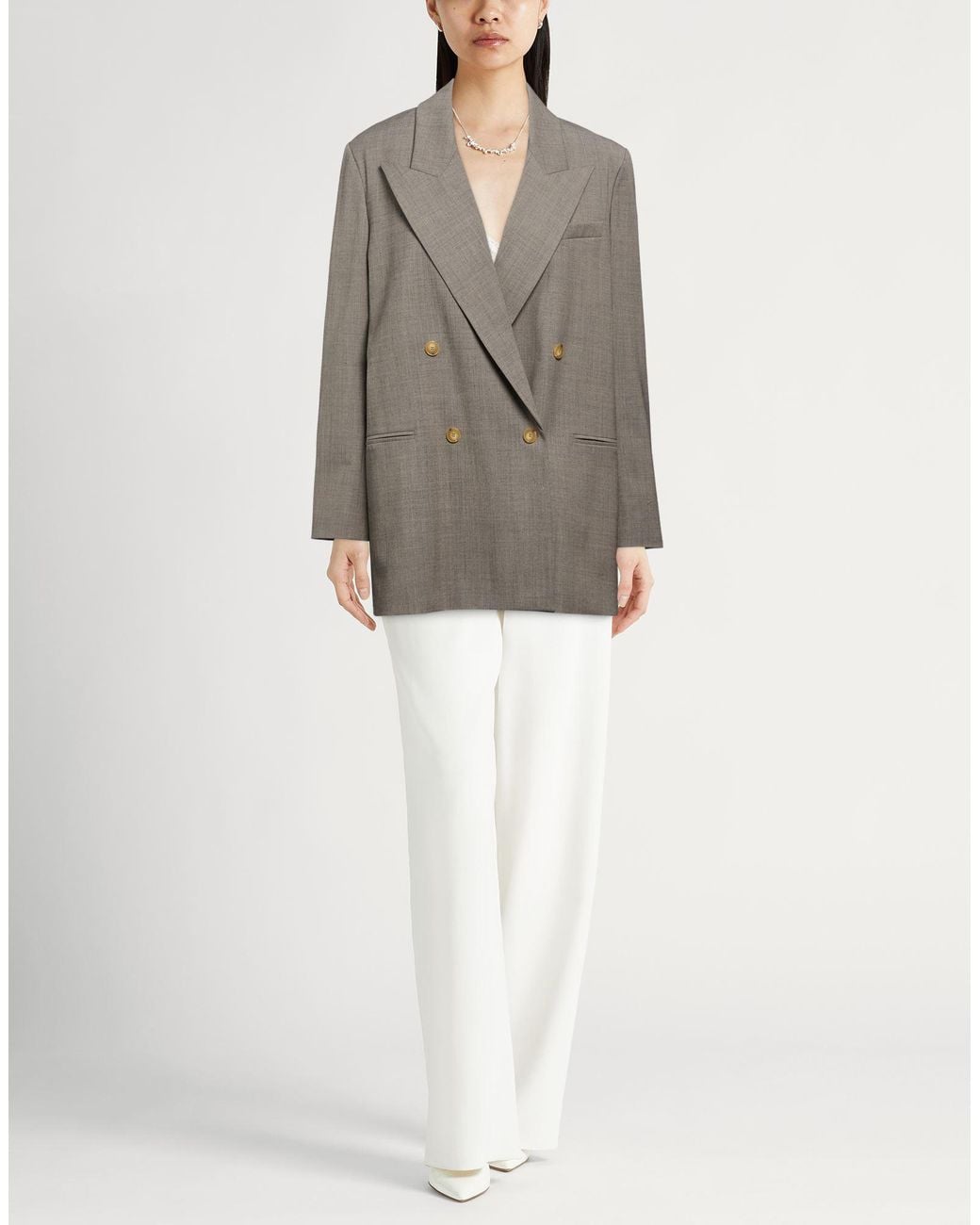 Alysi Gray Chocolat Blazer Polyester, Virgin Wool, Elastane