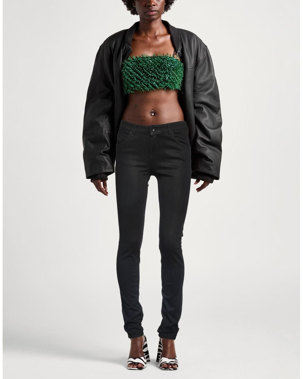 DIESEL Black Jeans Cotton, Elastane