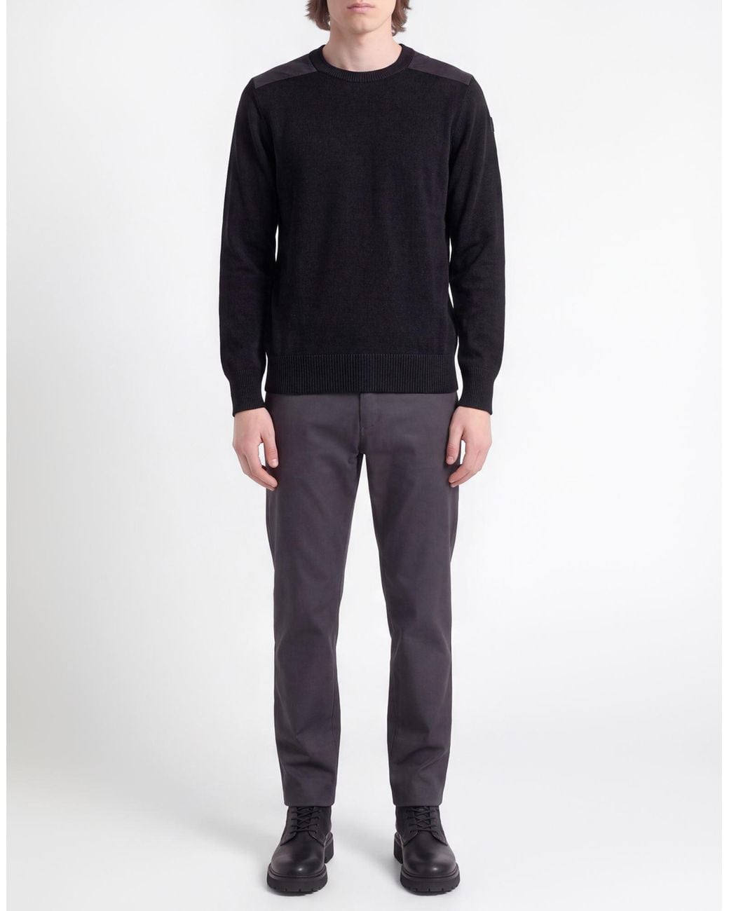 Paul & Shark Black Sweater Virgin Wool for men