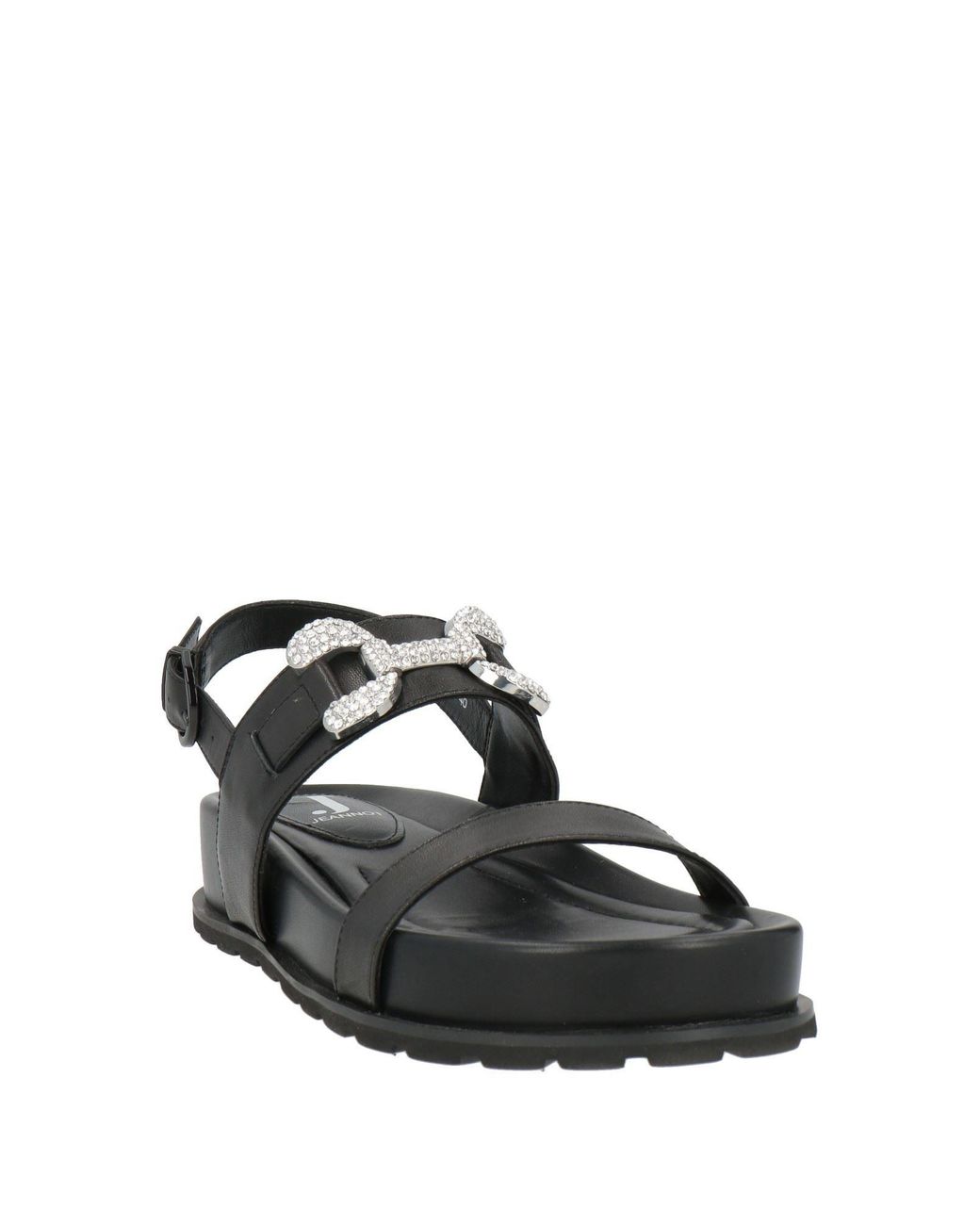 Jeannot Black Sandals Leather