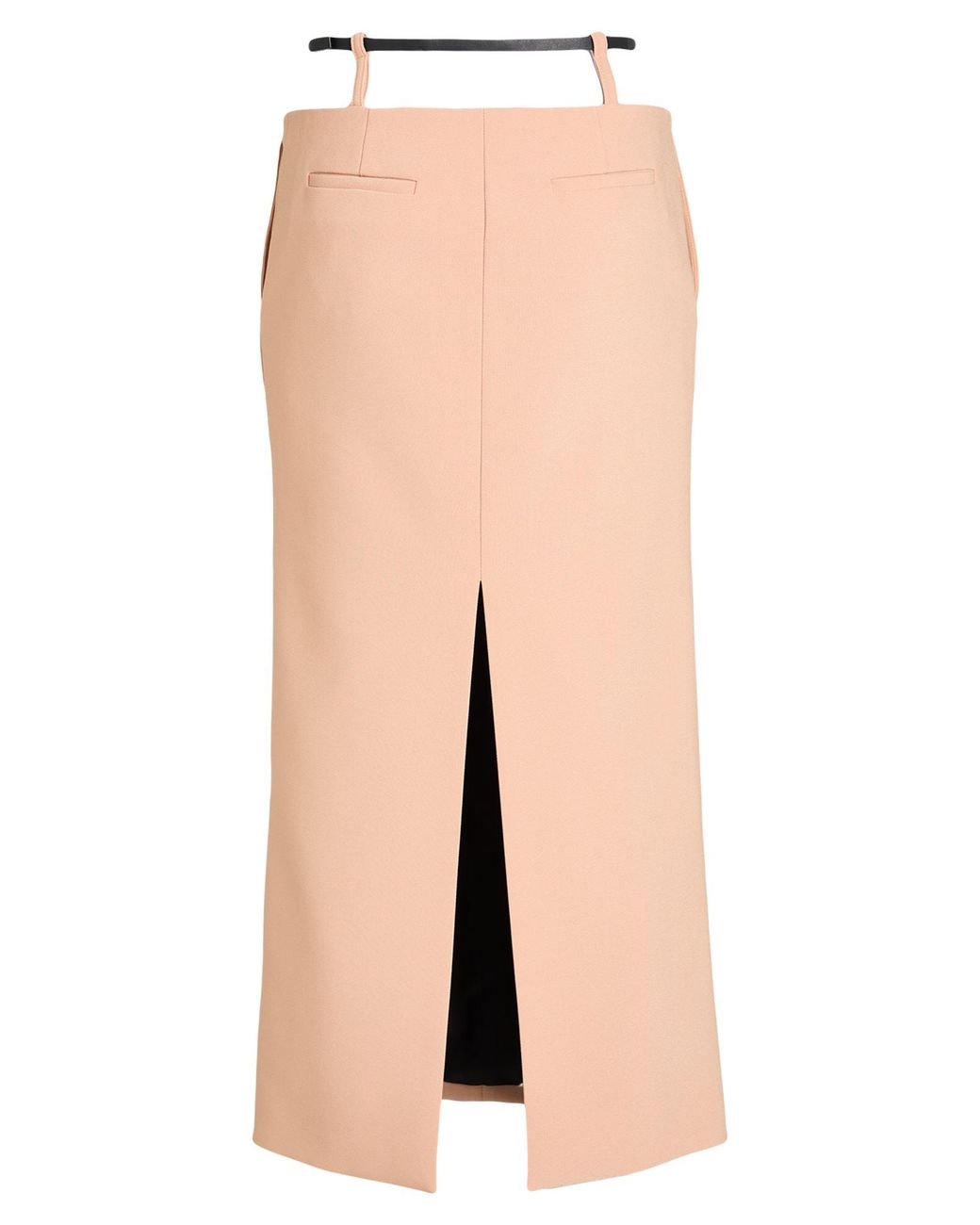 The Attico Natural Midi Skirt Polyester, Elastane