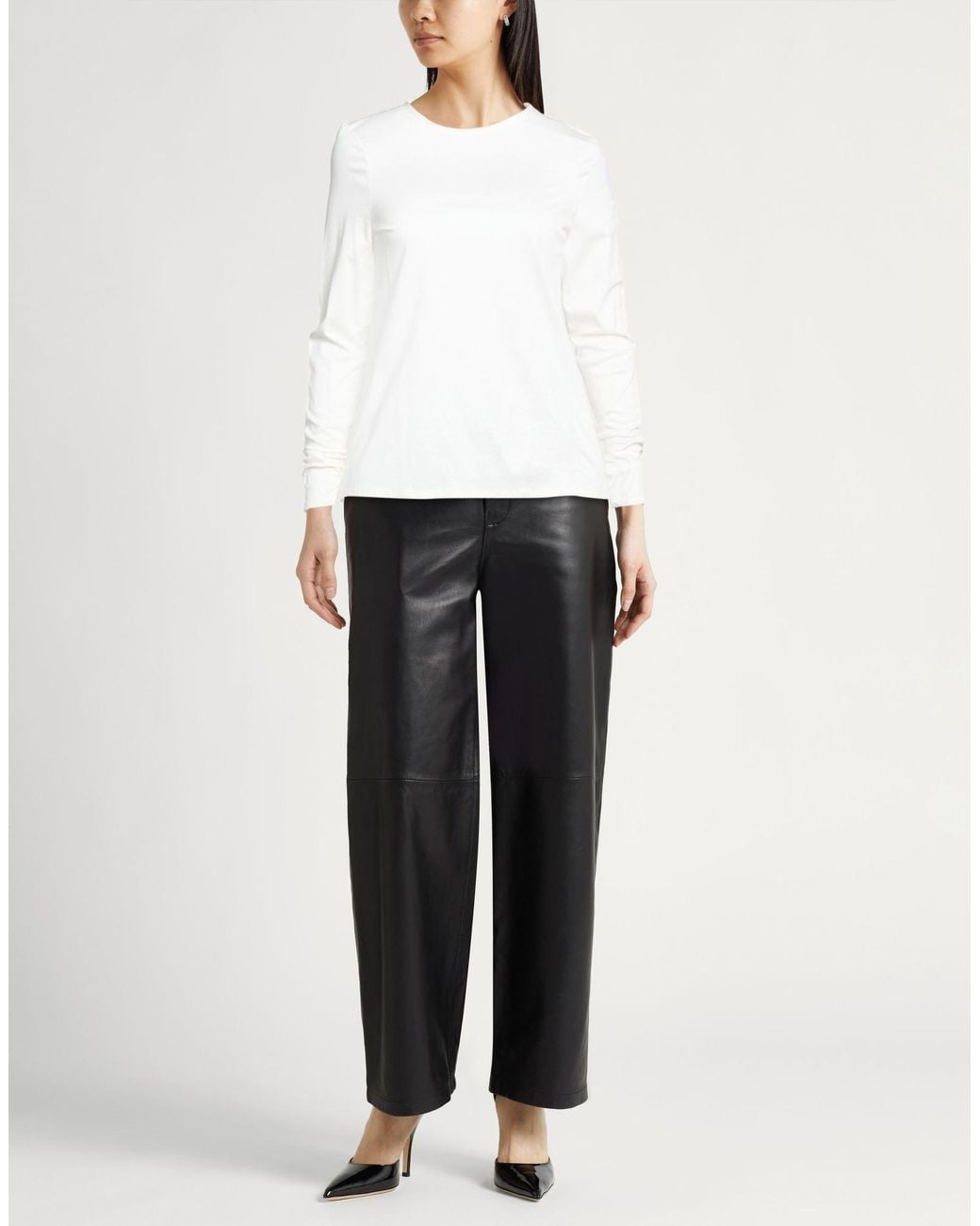Eleventy White T-Shirt Lyocell, Cotton