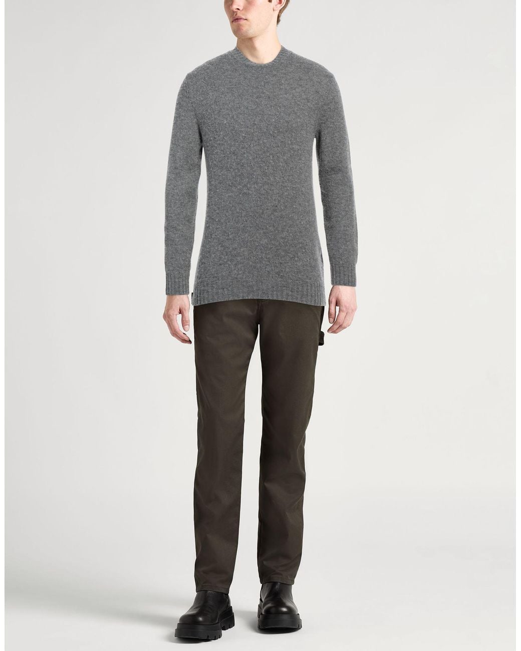 Fedeli Gray Jumper for men