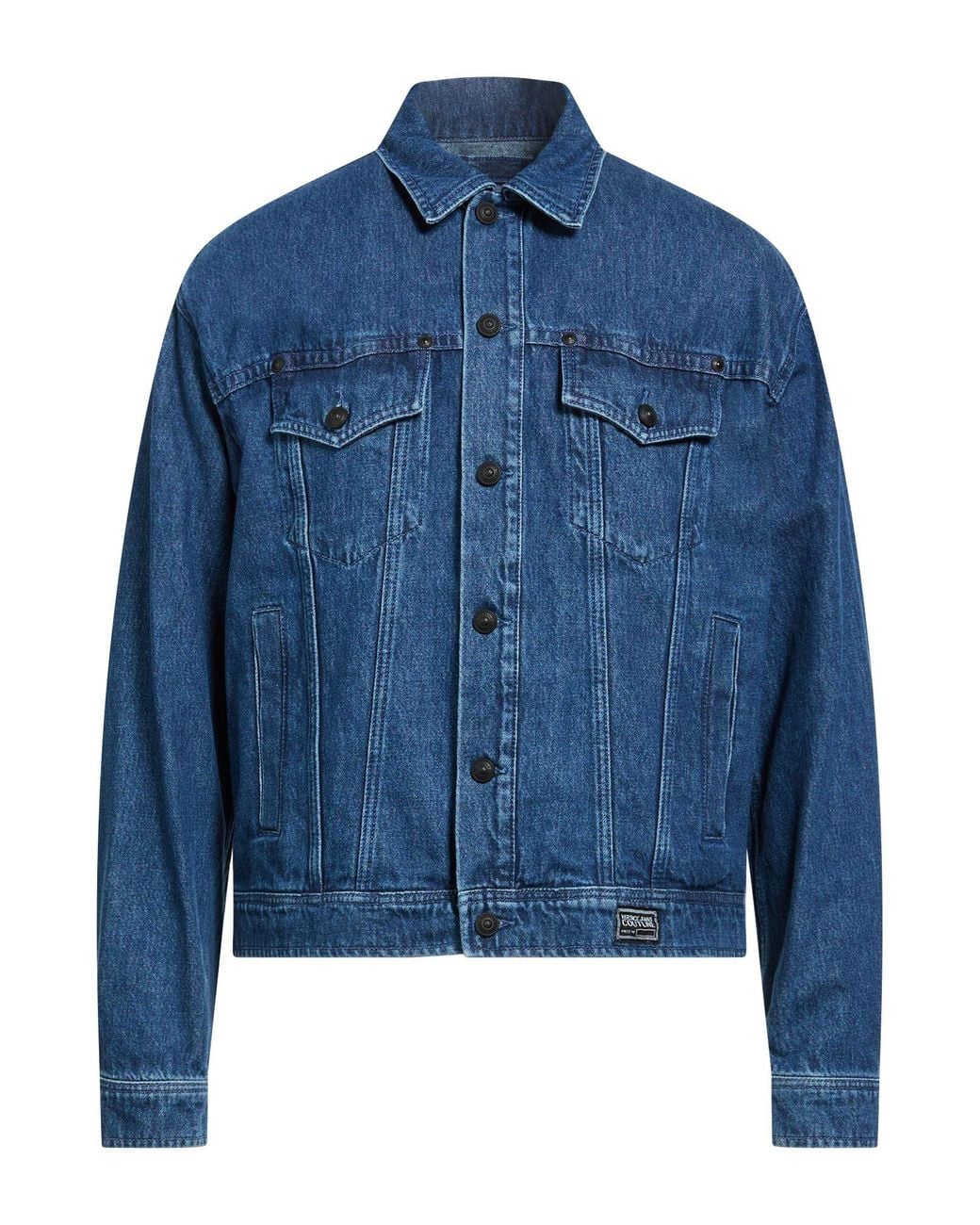 Versace Jeans Couture Blue Denim Outerwear Cotton for men