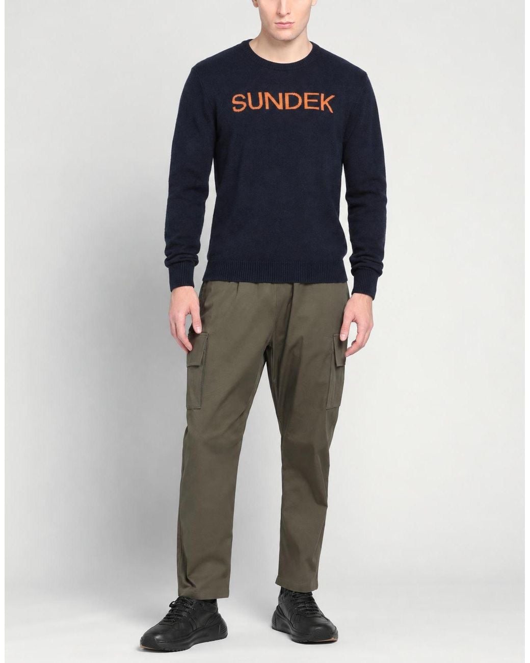 Sundek Blue Sweater Wool, Polyamide for men