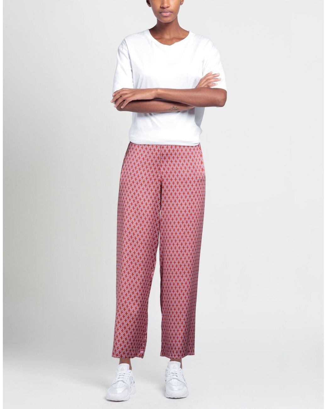 Niu Red Pants Silk, Elastane, Cotton